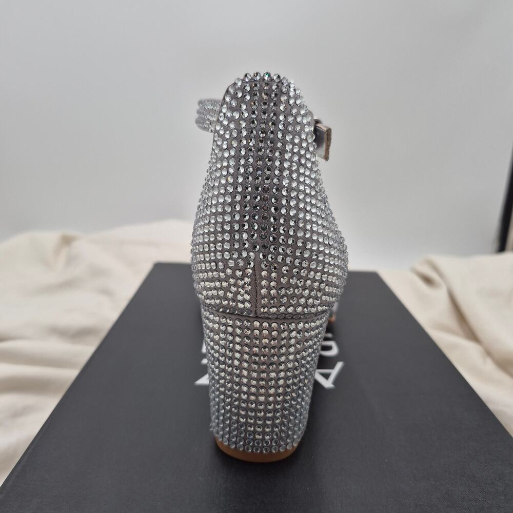 Naturalizer Silver Rhinestone Block Heel Sandals - Picture 6 of 8